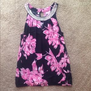 INC black and pink top